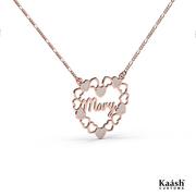 Heart Pendant Crafted With Engraved Name Necklace