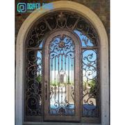 Luxury decorative wrought iron front entrance doors