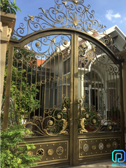 Custom decorative wrought iron front gate supplier