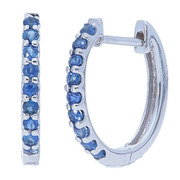 Deutsch Signature Blue Sapphire Huggie Earrings
