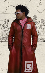 One Piece Season 2 Mr. 5 Maroon Leather Coat